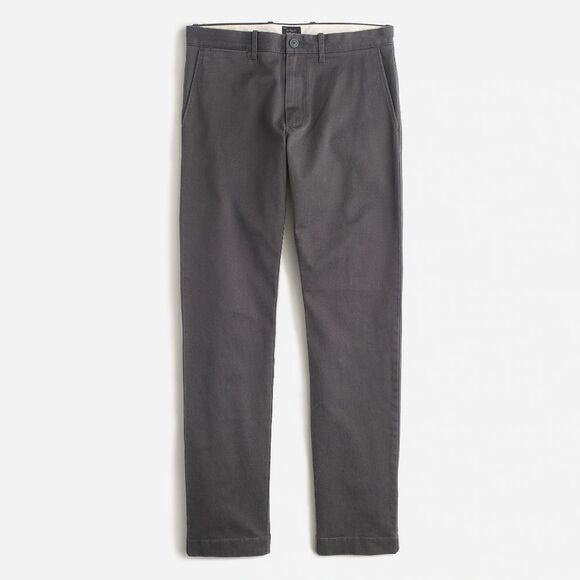 J. Crew Men's 484 Slim Fit Stretch Chino Pants in Grey - Picture 4 of 9